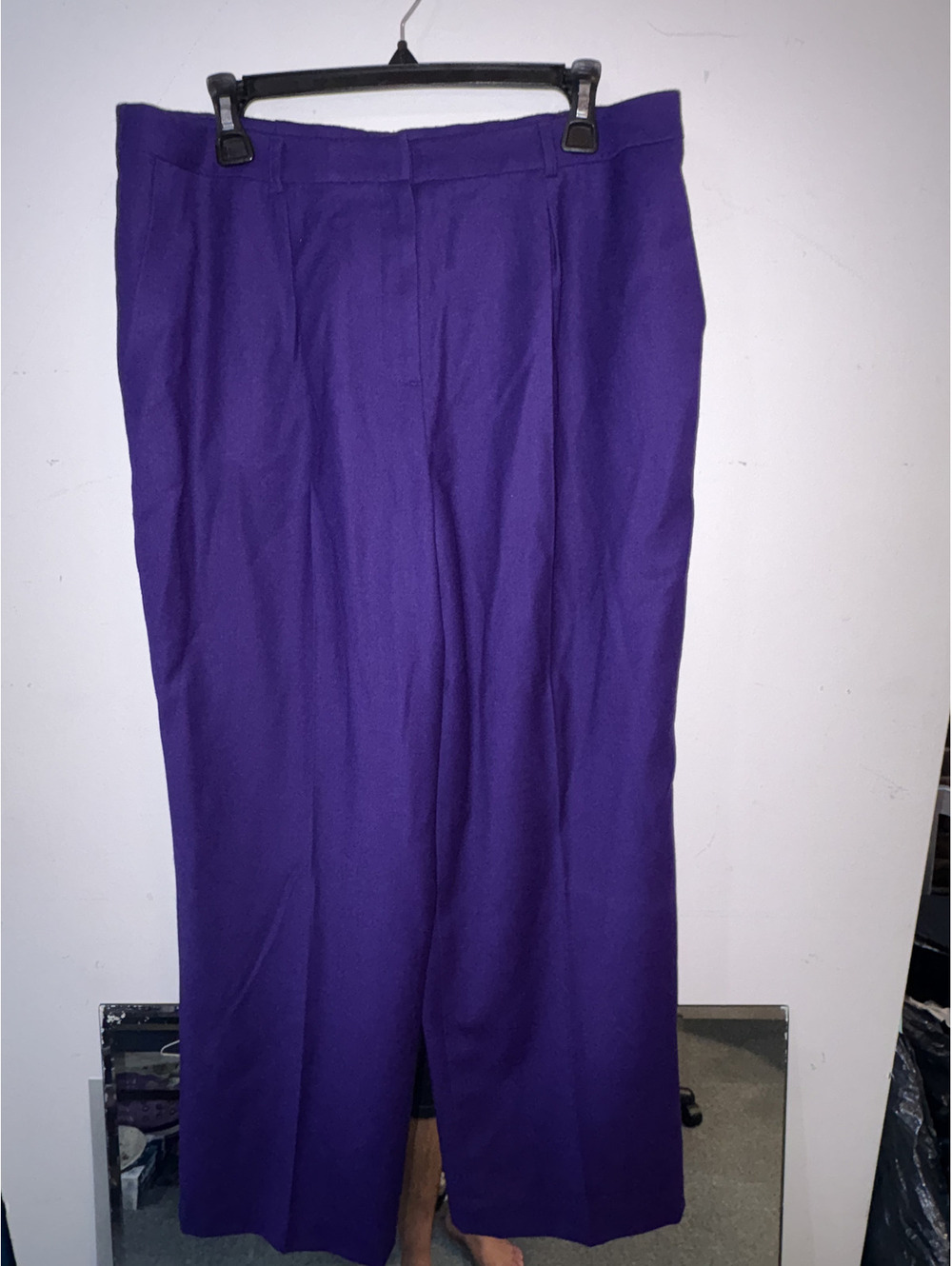Women's Talbots Petite Purple Wool Blend Dress Pants Size 14
